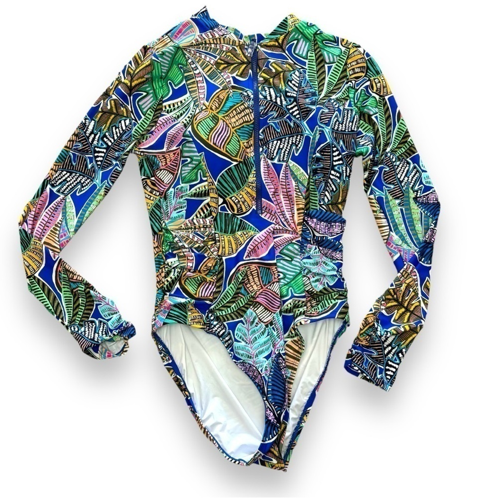 NWT LA Blanca Neon Nights Long Sleeve Paddlesuit One Piece - Size Large
